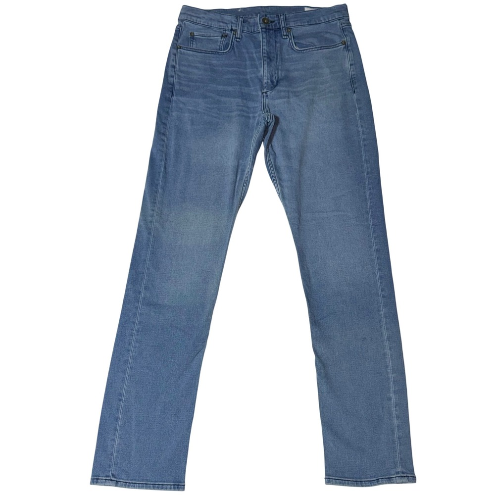 Rag & Bone Fit 2 Slim Jeans Mens 33x32 Light Blue Denim Pants Stretch 5 Pocket